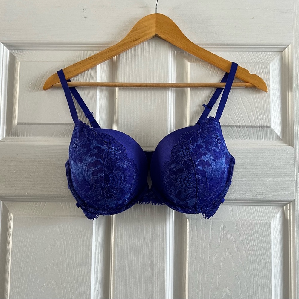La Senza Behind Sexy Push Up Bra Blue NWT